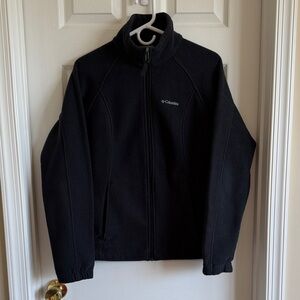 Columbia Black Full-Zip Fleece Jacket with Logo